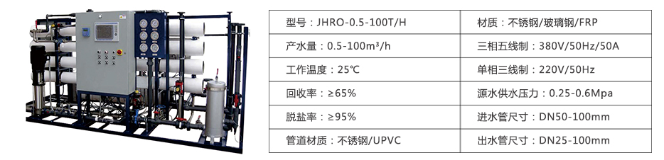 反滲透凈水設(shè)備參數(shù)表
