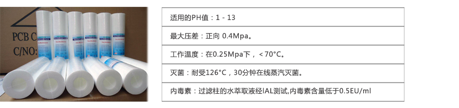 PP棉噴熔濾芯參數(shù)
